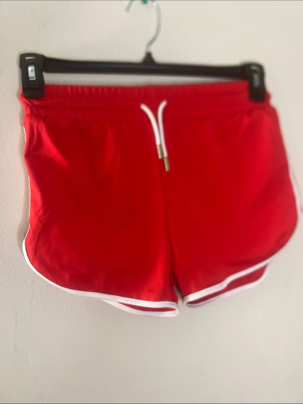 Women’s Red Athletic Drawstring Shorts